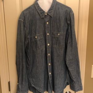 Men’s J Crew Workwear Denim Button Down Shirt